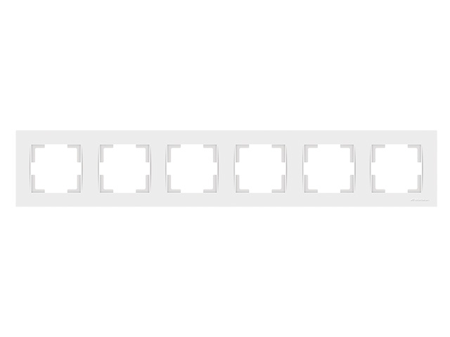 Рамка 6-ая горизонтальная белая, RITA, MUTLUSAN