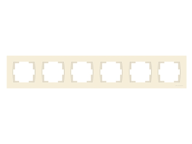 Рамка 6-ая горизонтальная кремовая, RITA, MUTLUSAN