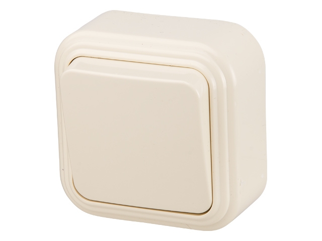 Выключатель 1 клав. (открытый, до 6А) бежевый,  Стандарт, Юпитер (VA 16-131-БЖ) (ЮПИТЕР)