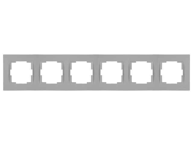 Рамка 6-ая горизонтальная серая, RITA, MUTLUSAN