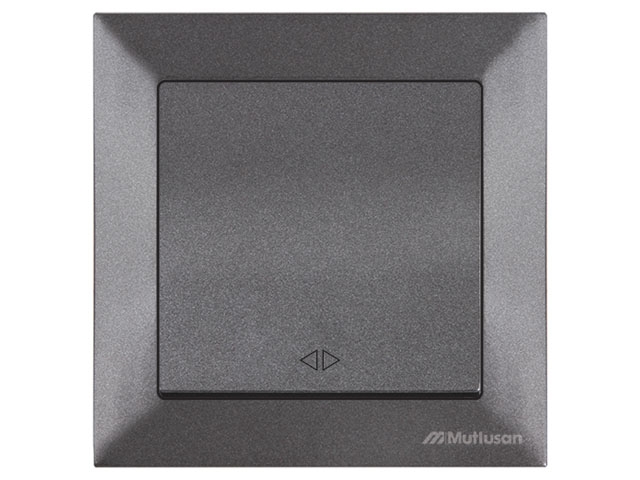 Выключатель промежуточный многопозиционный (скрытый, пруж. зажим) дымчатый, DARIA, MUTLUS (10 A, 250 V, IP 20) (MUTLUSAN)