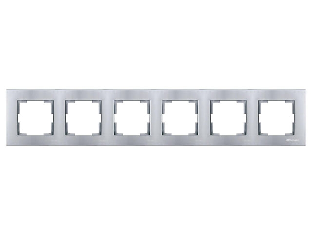 Рамка 6-ая горизонтальная серебро, RITA, MUTLUSAN