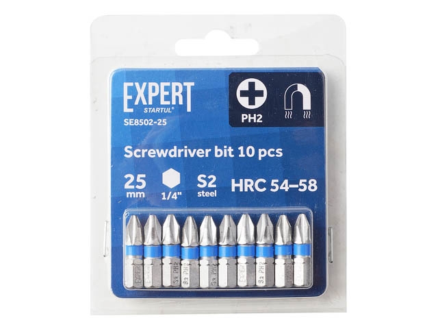 Насадка крестообразная PH2 25мм 10шт EXPERT STARTUL (SE8502-25)