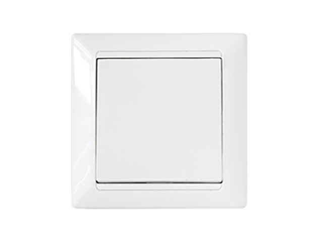 Выключатель 1 клав. проходной (скрытый, 10А) белый Стиль, Bylectrica