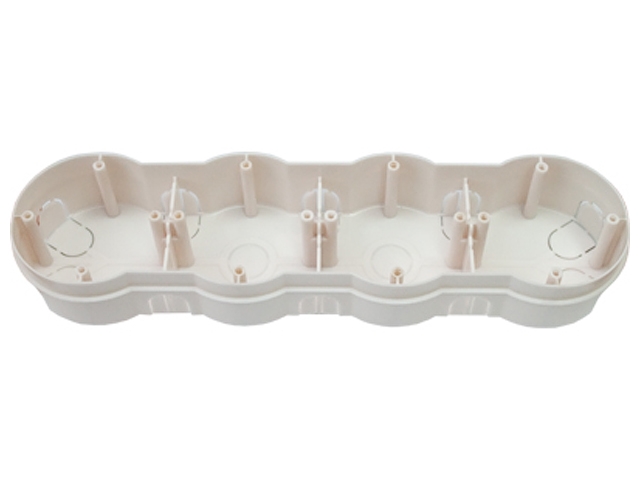 Коробка распаечная (монтажная) К-226 BYLECTRICA (Для бетона и кирпича. Четырехместная 292х79х41,5 мм)