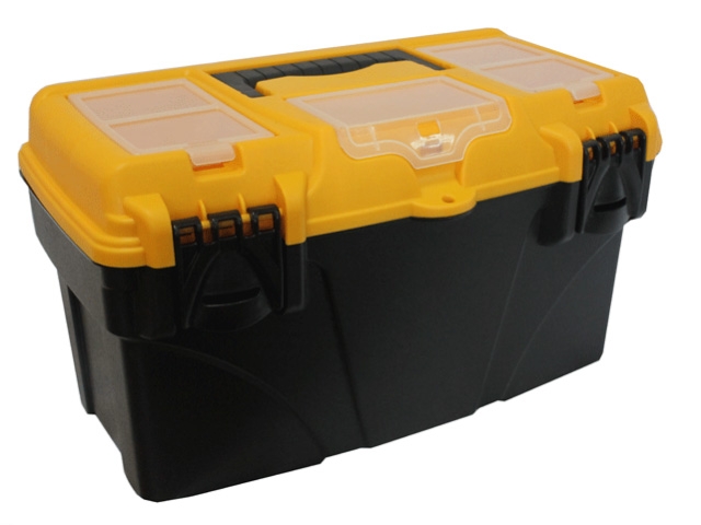 Ящик для инструмента пластмассовый ТИТАН 53х27,5х29см (21") (с секциями) (IDEA)