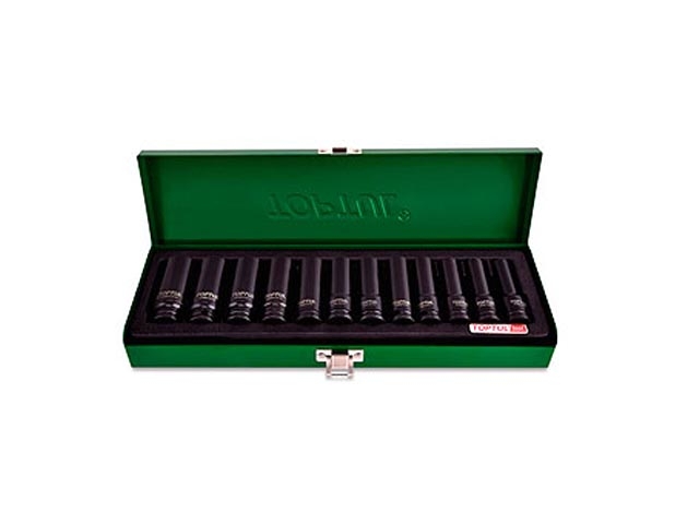 Набор головок ударн. 3/8" 8-19 мм 6 гр. 12пр. TOPTUL (GDAD1201)