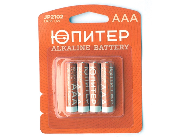 Батарейка AAA LR03 1,5V alkaline 4шт. ЮПИТЕР