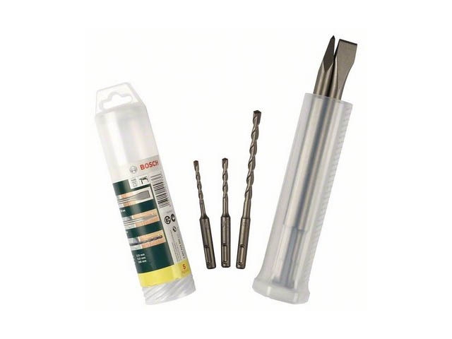 Набор 3 сверла и 2 зубила SDS+ (BOSCH)