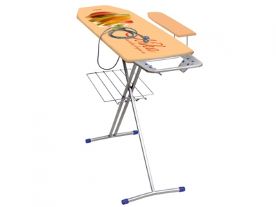 Доска гладильная НИКА 3+ (фанера 1225 * 345), подрукавник, подставка п/утюг, удлинитель, полка, NIKA (подрукавник, подставка п/утюг, удлинитель, полка