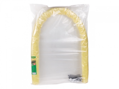 Парник "Ранний" Большой 6м, ОСТРОВ КОМФОРТА (чехол из пленки, устойчивой к ультрафиолету  ширина: 60-90 см, высота: 90-60 см    ПЛЁНКА ЖЕЛТОГО ЦВ)