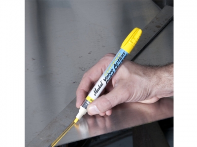 Маркер промышл. перманентный на основе жидк. краски MARKAL CERTIFIED VALVE ACTION БЕЛЫЙ (Для нержавеющей стали. Толщина линии 3 мм. Цвет белый)