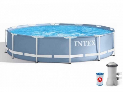 Каркасный бассейн Prism Frame, круглый, 366х76 см + фильтр-насос 220 В, INTEX (от 6 лет)