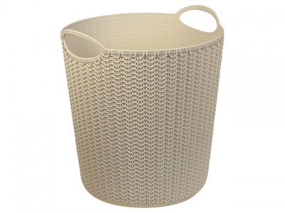 Корзина для бумаг ВЯЗАНИЕ 10л (белый) (IDEA)