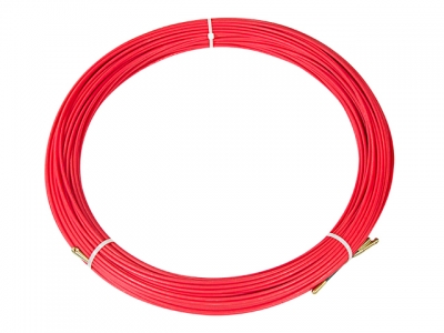 Протяжка кабельная (мини УЗК в бухте), стеклопруток, d=3,5 мм 50 м красная (REXANT)