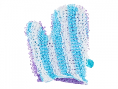 Мочалка банная MASSAGE-LINE "Варежка" (полипропиленовая с поролоном)