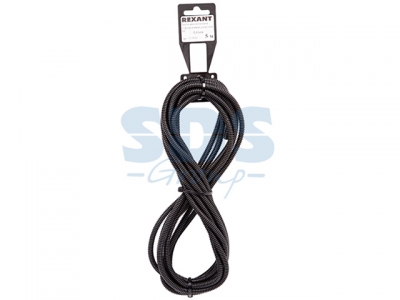 Трубa автомобильная гофрированная ПП d4,6 мм, разрезная, (бухтa 5 м/уп.) (REXANT)