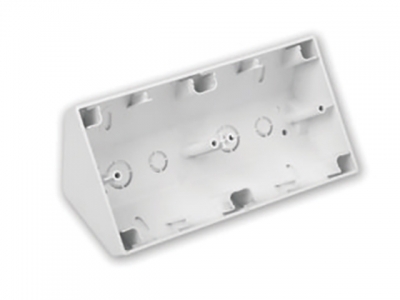 Коробка распаечная (монтажная) угловая КУ-442 BYLECTRICA (2 пары отверстий (12х3)+0,5 мм) на расстоянии (100х59) мм)