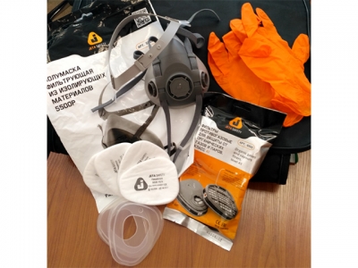 Полумаска 5500Р с фильтрами 5510 А1 с предфильтрами и с держателями Jeta Safety (комплект) (р-р М, для защиты дыхания (полумаска, фильтры A1 2шт, пред