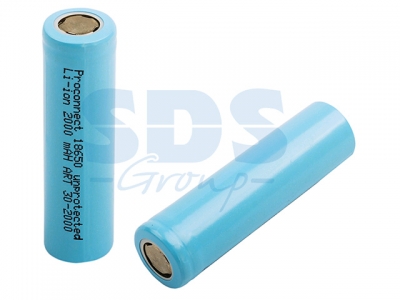 Аккумулятор Proconnect 18650 unprotected Li-ion 2000 mAH индивидуальная упаковка 1шт (индивидуальная упаковка 1шт)