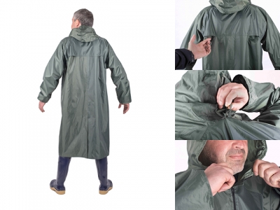 Плащ-дождевик ПВХ "Тайфун" р. 48-50 рост 182-188 зеленый (зеленый)
