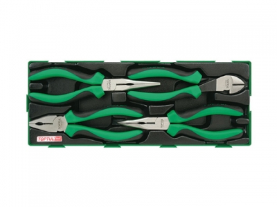 Набор-сет плоскогубцы, тонкогубцы, бокорезы 4предм. TOPTUL (GTA0416)