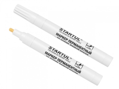 Маркер промышл. перманентный на основе жидк. краски белый STARTUL PROFI (ST4360-01) (толщ. линии 2.0 мм)