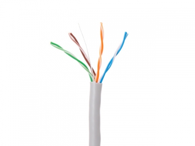 Кабель витая пара U/UTP Cat5E 4х2х24AWG (0.51мм) 305м, CCA, внутр. (ПВХ) Юпитер (ЮПИТЕР)