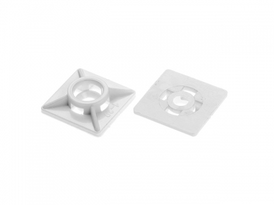 Площадка для хомут-стяжки 27х27 мм белая (50 шт в пласт. конт.) STARFIX