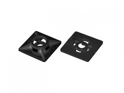 Площадка для хомут-стяжки 27х27 мм черная (50 шт в пласт. конт.) STARFIX