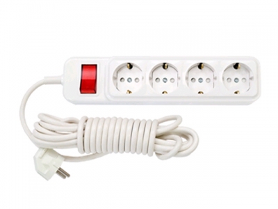 Удлинитель бытовой 3,5м (4 роз., 2.5кВт, с/з, ПВС 3х0,75)  BYLECTRICA