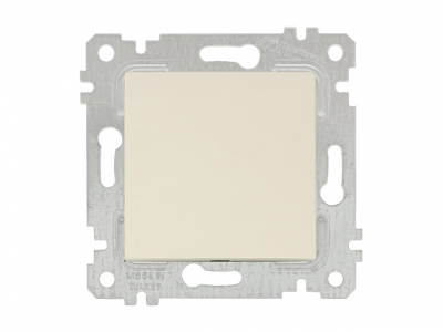 Выключатель 1-клав. (скрытый, без рамки, винт. зажим) кремовый, RITA, MUTLUSAN (10 A, 250 V, IP 20)
