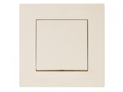 Выключатель двухполюсный (скрытый, винт. зажим) кремовый, RITA, MUTLUSAN (10 A, 250 V, IP 20)