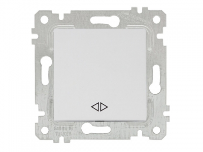 Выключатель промежуточный многопозиционный (скрытый, без рамки, пруж. зажим) белый, RITA, MUTLUSAN (10 A, 250 V, IP  20         перекрестный  (промежу