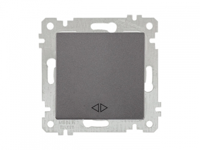 Выключатель промежуточный многопозиционный (скрытый, без рамки, пруж. зажим) дымчатый, RITA, MUTLUSA (10 A, 250 V, IP 20  перекрестный  (промежуточный