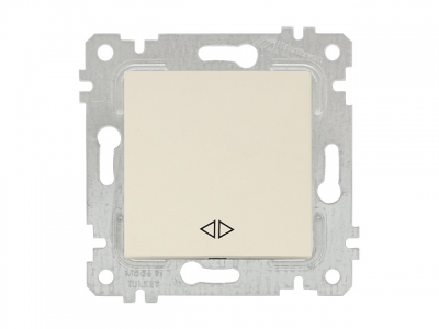 Выключатель промежуточный многопозиционный (скрытый, без рамки, пруж. зажим) кремовый, RITA, MUTLUSA (10 A, 250 V, IP 20  перекрестный  (промежуточный