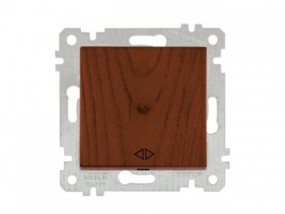 Выключатель промежуточный многопозиционный (скрытый, без рамки, пруж. зажим) орех, RITA, MUTLUSAN (10 A, 250 V, IP 20 перекрестный  (промежуточный))