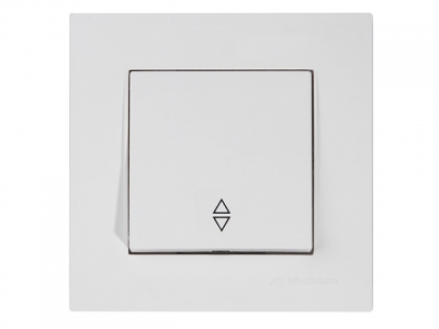 Выключатель проходной 1-клав. (скрытый, винт. зажим) белый, RITA, MUTLUSAN (10 A, 250 V, IP 20)