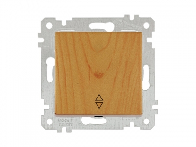 Выключатель проходной 1-клав. (скрытый, без рамки, винт. зажим) дуб, RITA, MUTLUSAN (10 A, 250 V, IP 20)