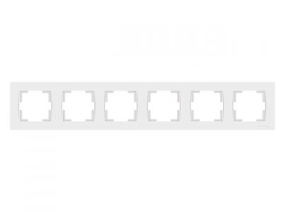 Рамка 6-ая горизонтальная белая, RITA, MUTLUSAN