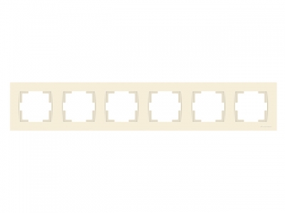 Рамка 6-ая горизонтальная кремовая, RITA, MUTLUSAN