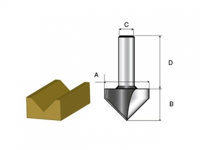 Фреза д/V-об15,97х12,7х8х32х2Т (MAKITA)