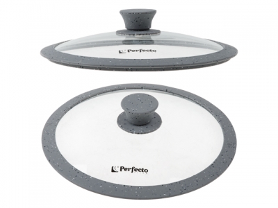 Крышка стеклянная, 260 мм, с силиконовым ободом, круглая, Handy Plus (Хенди Плюс), PERFECTO LINEA