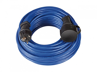 Удлинитель-шнур 25м (1 роз., 3.3кВт, с/з, ПВС) Brennenstuhl Bremaxx (IP44, провод 3х1,5мм2, сила тока 16А, с/з - с заземляющим контактом)