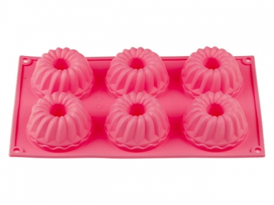 Форма для выпечки, силиконовая, прямоуг. на 6 кексов, 28.5 х 17.5 х 4 см, FRUIT DOVE, PERFECTO LINEA (тренд цвета 2020)