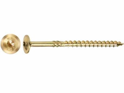 Шуруп конструкционный 6.0х60 по дереву, с прессшайбой, TORX30 (10 шт в зип-локе) (STARFIX)