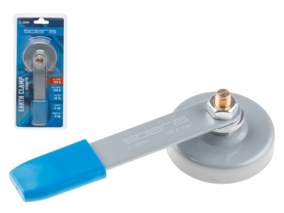 Клемма заземления 300А E-300M Solaris магнитная в блист. (непрерыв. режим 200А, макс. 300А, 50 мм, 5 кг)