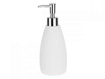 Диспенсер (дозатор) для мыла WHITESTONE, белый, PERFECTO LINEA (Материал: НАТУРАЛЬНЫЙ КАМЕНЬ, полирезин, пластик)