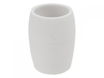 Стакан WHITESTONE, белый, PERFECTO LINEA (Материал: НАТУРАЛЬНЫЙ КАМЕНЬ, полирезин)