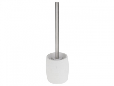 Ершик с подставкой WHITESTONE, белый, PERFECTO LINEA (Материал: НАТУРАЛЬНЫЙ КАМЕНЬ, полирезин, нерж.сталь)